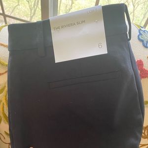 NWT LOFT Rivera Slim Pants, Black, size 6